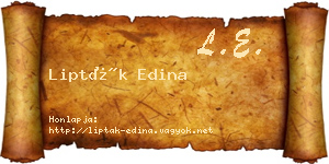 Lipták Edina névjegykártya