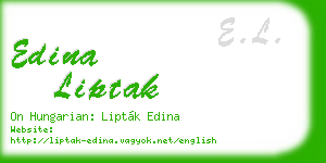 edina liptak business card