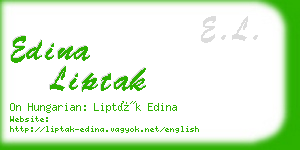 edina liptak business card